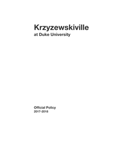 Krzyzewskiville at Duke University