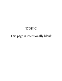 WQRJC This Page Is Intentionally Blank