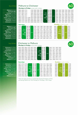 Bus Times Midhurst to Chichester