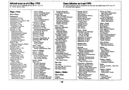 Infected Areas As at 6 May 1993 Zones Infectées Au 6 Mai 1993