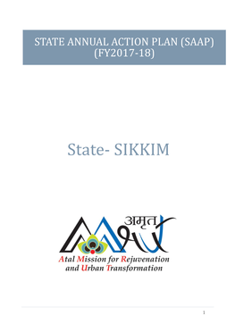 STATE ANNUAL ACTION PLAN (SAAP) for Sikkim