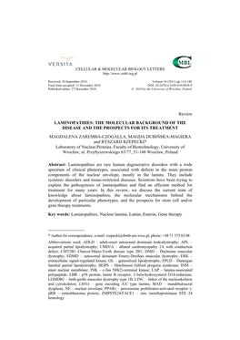 Review LAMINOPATHIES