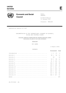 Economic and Social Council