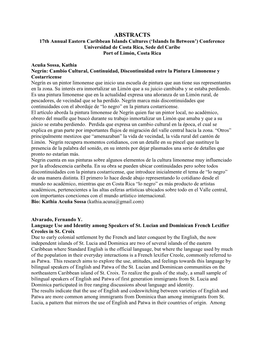 Conference Abstracts 2014