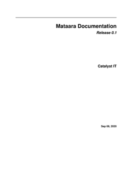 Mataara Documentation Release 0.1