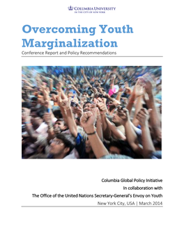 Overcoming Youth Marginalization Conference Report and Policy Recommendations