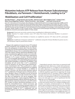 Histamine Induces ATP Release from Human Subcutaneous