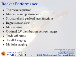 Rocket Performance