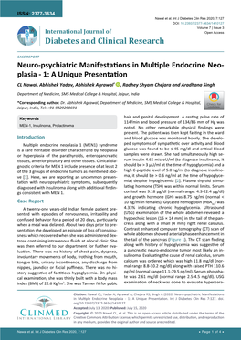 Neuro-Psychiatric Manifestations In