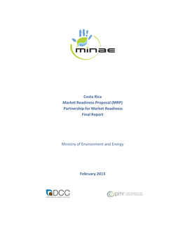 Costa Rica Market Readiness Proposal (MRP) Partnership for Market Readiness Final Report