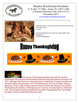 Meadow Wood Farms Newsletter P