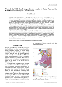 Insights Into the Evolution of Central Wales and the Welsh Borderlands During the Lower Palaeozoic