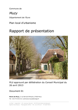 Rapport De Présentation