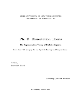 Ph. D. Dissertation Thesis