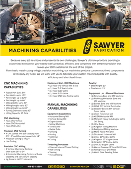 Fact Sheet MACHINING