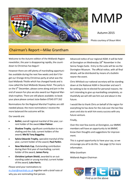 Chairman's Report—Mike Grantham