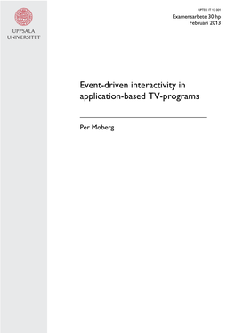 Event-Driven Interactivity in Application-Based TV-Programs