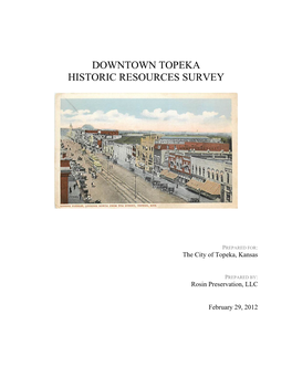 Downtown Topeka Historic Resources Survey