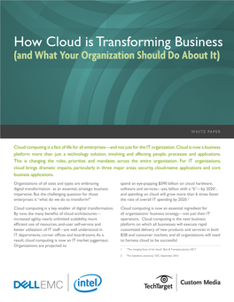 How Cloud Is Transforming Business (And What Your Organization Should Do About It)