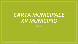 CARTA MUNICIPALE XV MUNICIPIO (Ex XX)