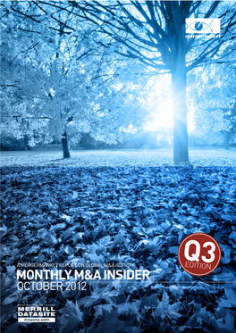 Monthly M&A Insider