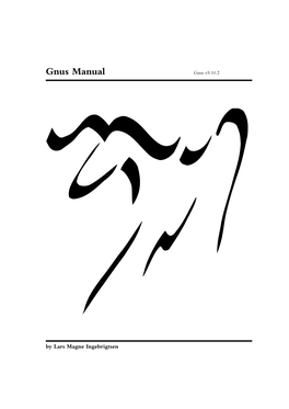 Gnus Manual Gnus V5.10.2