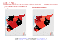 SYRIEN, JAHR 2018: Kurzübersicht Über Vorfälle Aus Dem Armed Conflict Location & Event Data Project (ACLED) Zusammengestellt Von ACCORD, 6