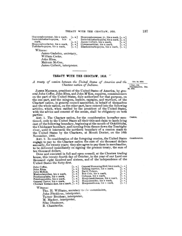 Witness: ,James Gadsden, Secretary, William Cocke, . ,John Rhea, Malcum Mcgee, James Colbert, Interpreter