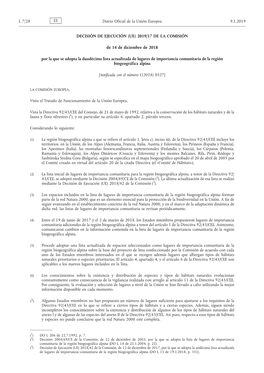 Decisión De Ejecución (UE) 2019/17 De La Comisión, De 14 De Diciembre