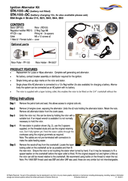 Fitting Instructions Step 1 Remove the Petrol Tank and Seat, This Allows Access to Original Coils Etc