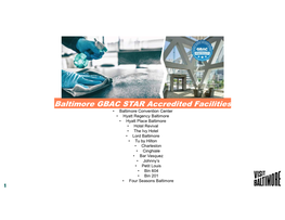 Baltimore GBAC STAR Accredited Facilities