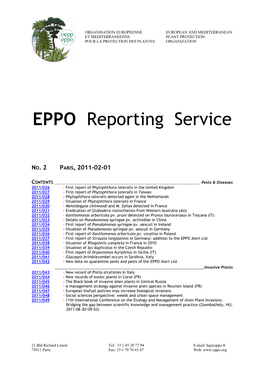 EPPO Reporting Service