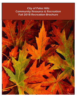 City of Palos Hills Community Resource & Recreation Fall 2018