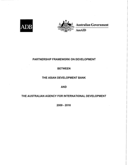 Partnership Framework on Development Between the Asian Development Bank and the Australian Agency for Internationa Development (