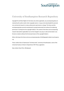 University of Southampton Research Repository