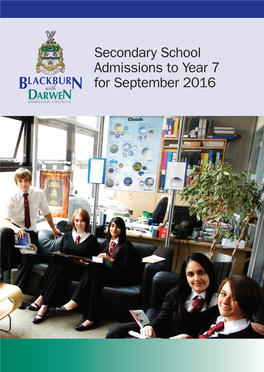 Secondary School Admissions to Year 7 for September 2016 2