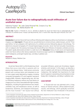 Acute Liver Failure Due to Radiographically Occult Infiltration of Urothelial Cancer