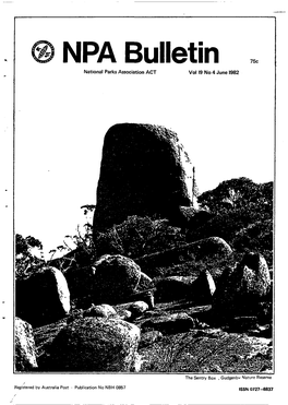 NPA Bulletin National Parks Association ACT Vol 19 No 4 June 1982