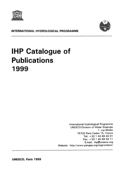 IHP Catalogue of Publications, 1999