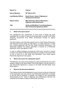 NMWTRA Partnership Agreement