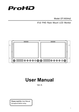 User Manual Ver: A
