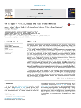 On the Ages of Resonant, Eroded and Fossil Asteroid Families. 2017