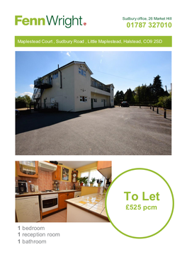 To Let £525 Pcm