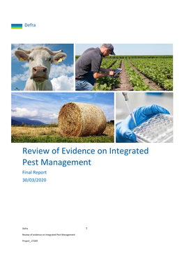 Review of Evidence on Integrated Pest Management Final Report 30/03/2020
