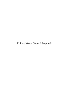 El Paso Youth Council Proposal