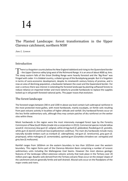 Forest Transformation in the Upper Clarence Catchment, Northern NSW