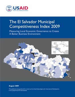 The El Salvador Municipal Competitiveness Index 2009 Measuring Local Economic Governance to Create a Better Business Environment