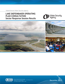 Lake Diefenbaker Operating Plan Consultation: Sector Response Session Results