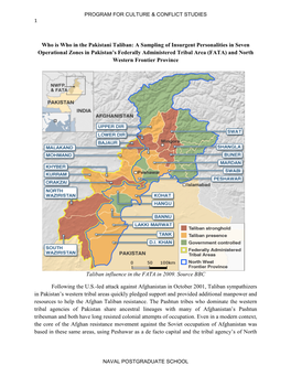 Who Is Who in the Pakistani Taliban: a Sampling of Insurgent