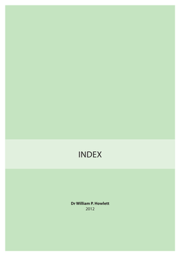 Dr William P. Howlett 2012 Index a – B